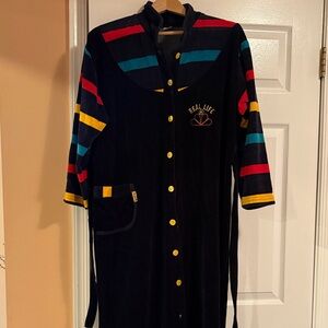 Women's Multicolor Striped Robe